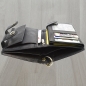 Preview: Herren Brieftasche Ledergeldbörse Hochformat mit Karabiener Hosenkette schwarz